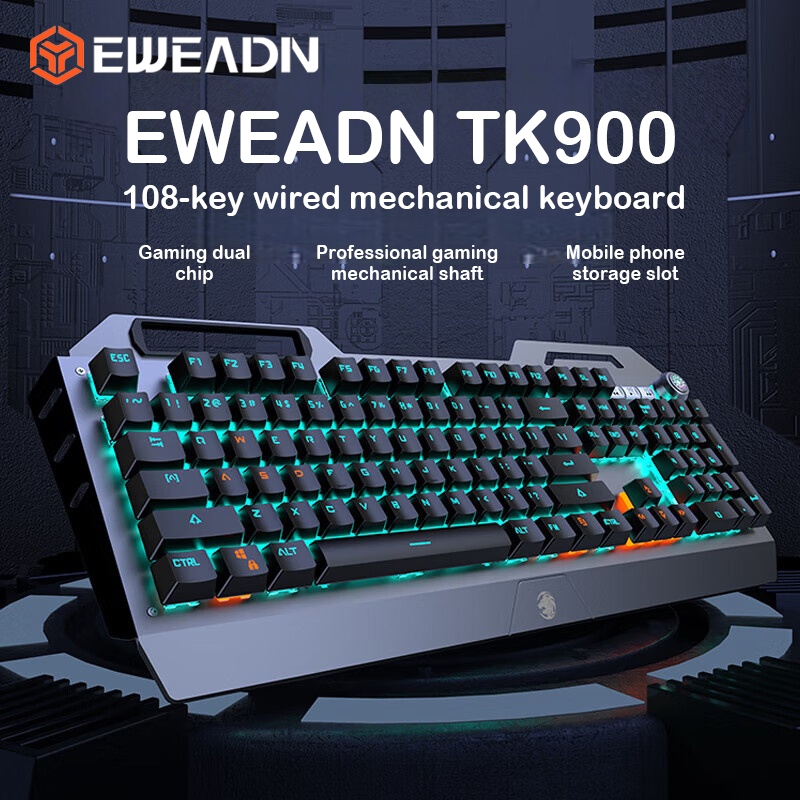 Gaming Keyboard Corsair - EWEADN TK900 Mechanical Keyboard USB-C Rechargeable
