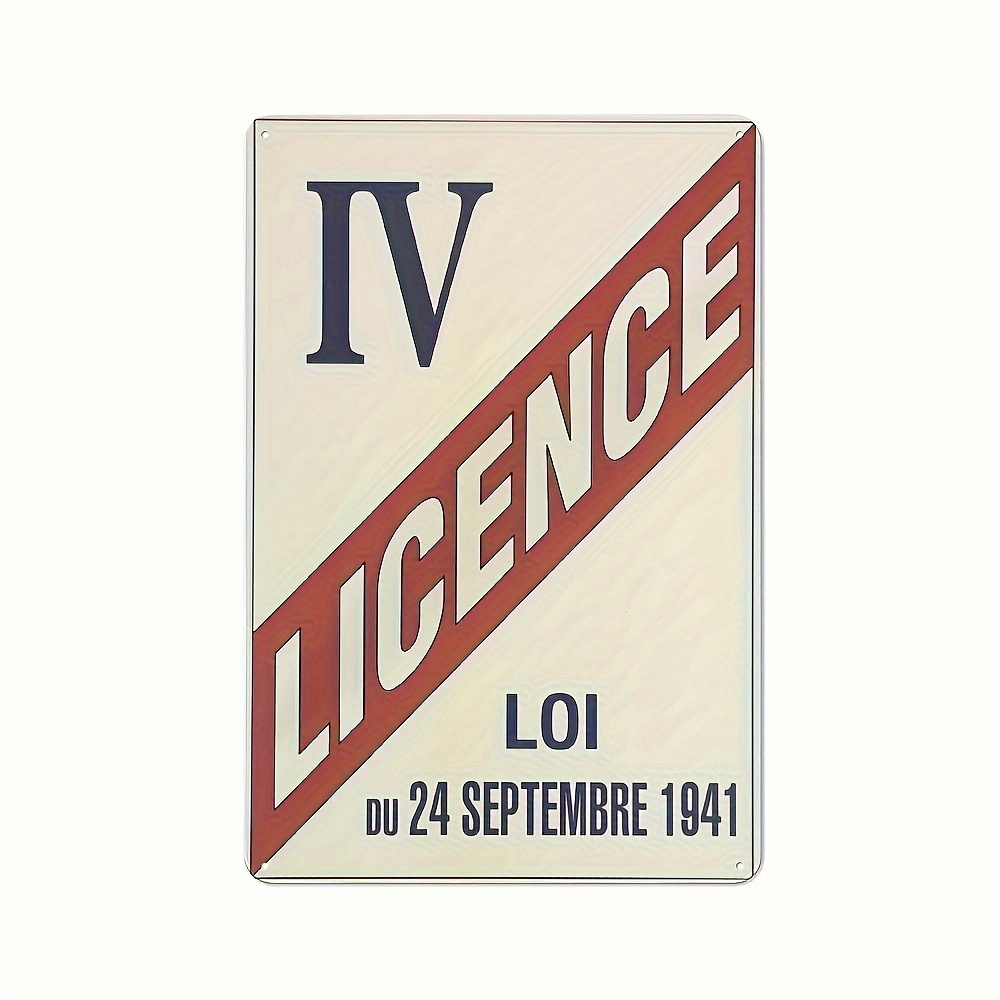 Brass Weight Plate - French Alcohol Law Metal Sign -