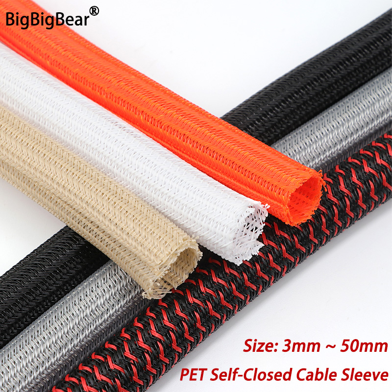 Coiled Usb Cable - 3/5/10m PET Cable Sleeve Self-Closed 3mm-50mm