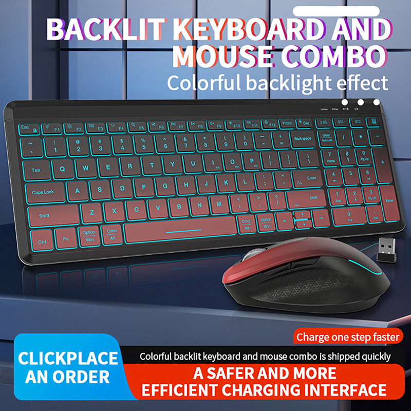 RGB Backlit Silent Wireless Ke - Gaming Keyboard And Mouse Combo review and price