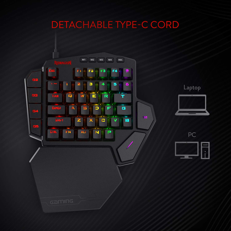 Redragon K585 DITI One-Handed  - Gaming Keyboard 1 Hand review and price
