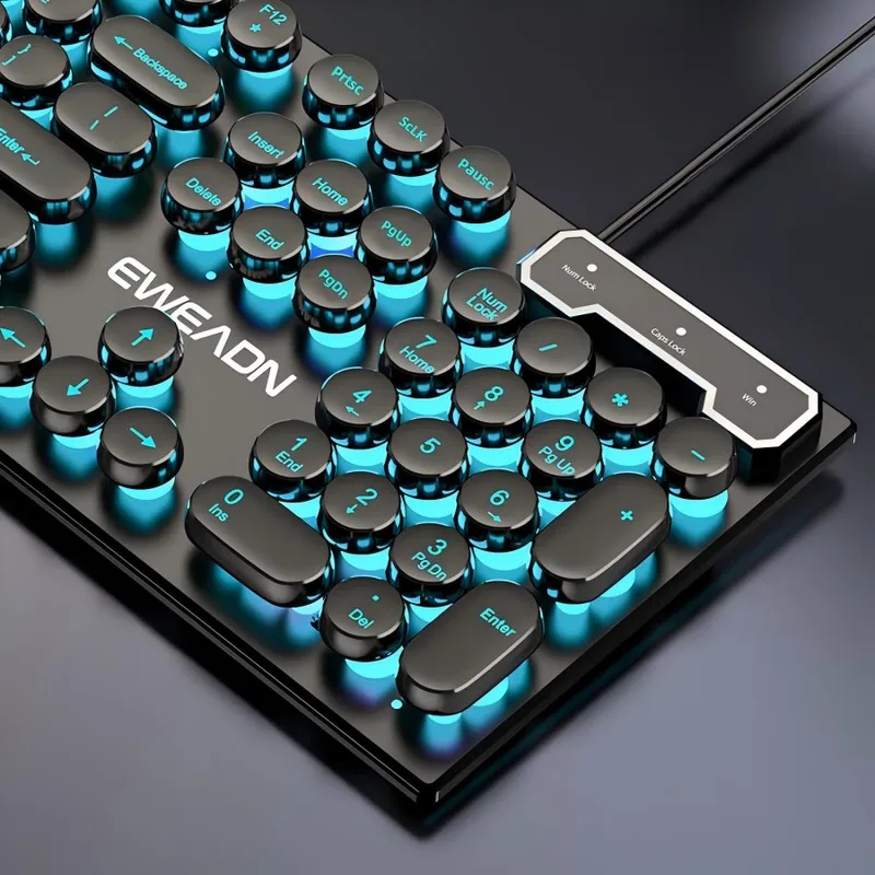 Retro Punk Mechanical Feel Key - Gaming Keyboard And Mouse Combo review and price