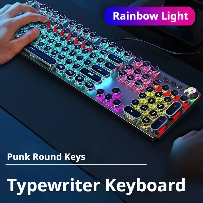 EWEADN Punk Typewriter Mechani - Gaming Keyboard Corsair review and price