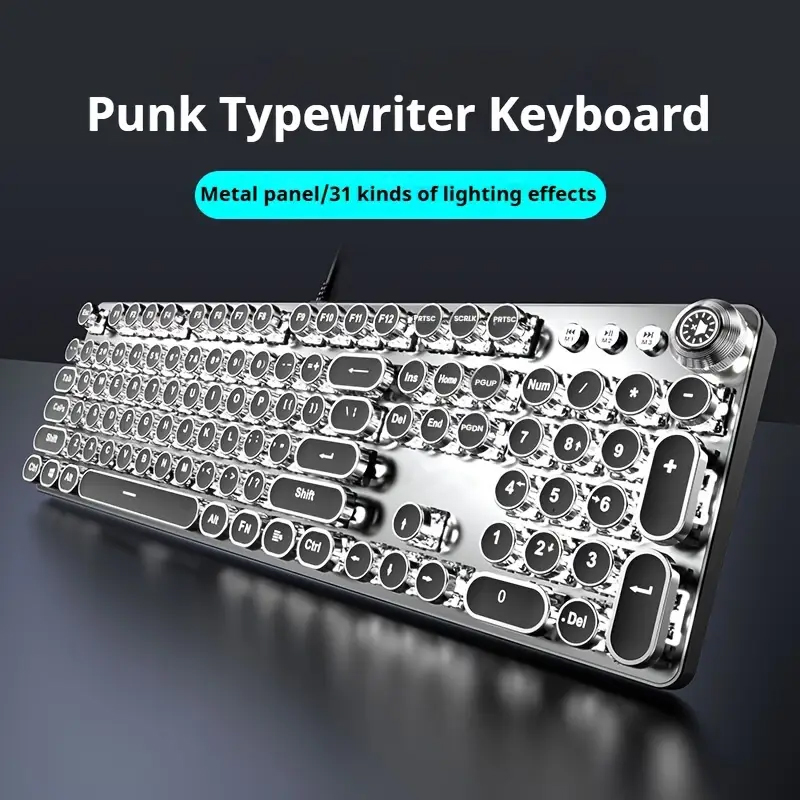 EWEADN Punk Typewriter Mechani - Gaming Keyboard Corsair review and price