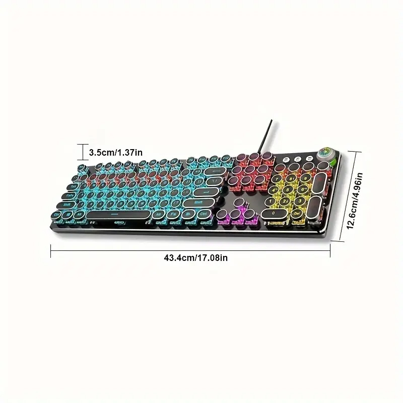 EWEADN Punk Typewriter Mechani - Gaming Keyboard Corsair review and price