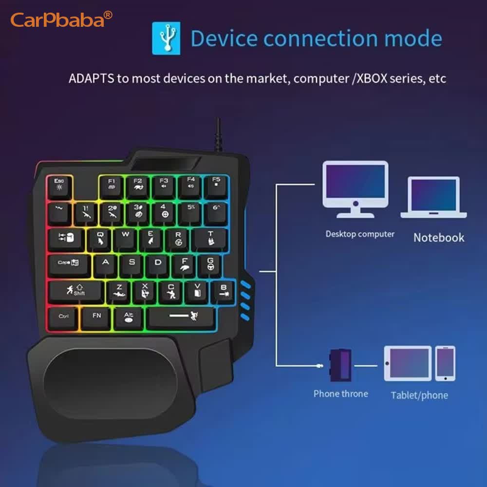 USB Single Hand One-Handed Gam - Gaming Keyboard 1 Hand review and price