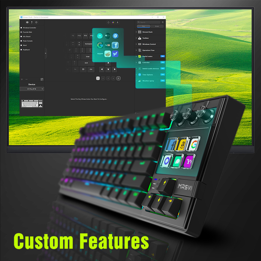 MRSVI K1 PRO Visual LCD AI Key - Gaming Keyboard Corsair review and price