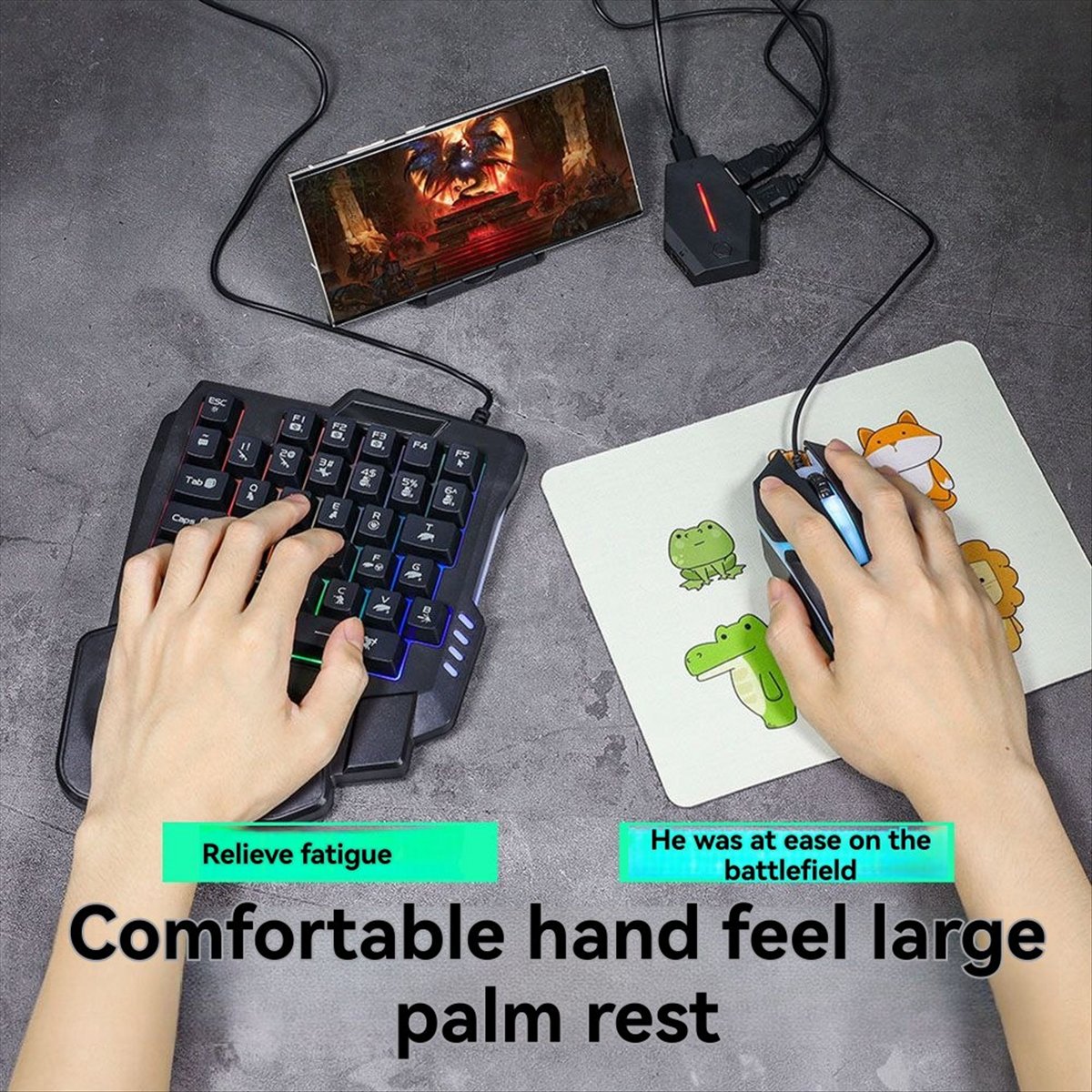 Goodprice 35Key Ergonomics RGB - Gaming Keyboard 1 Hand review and price