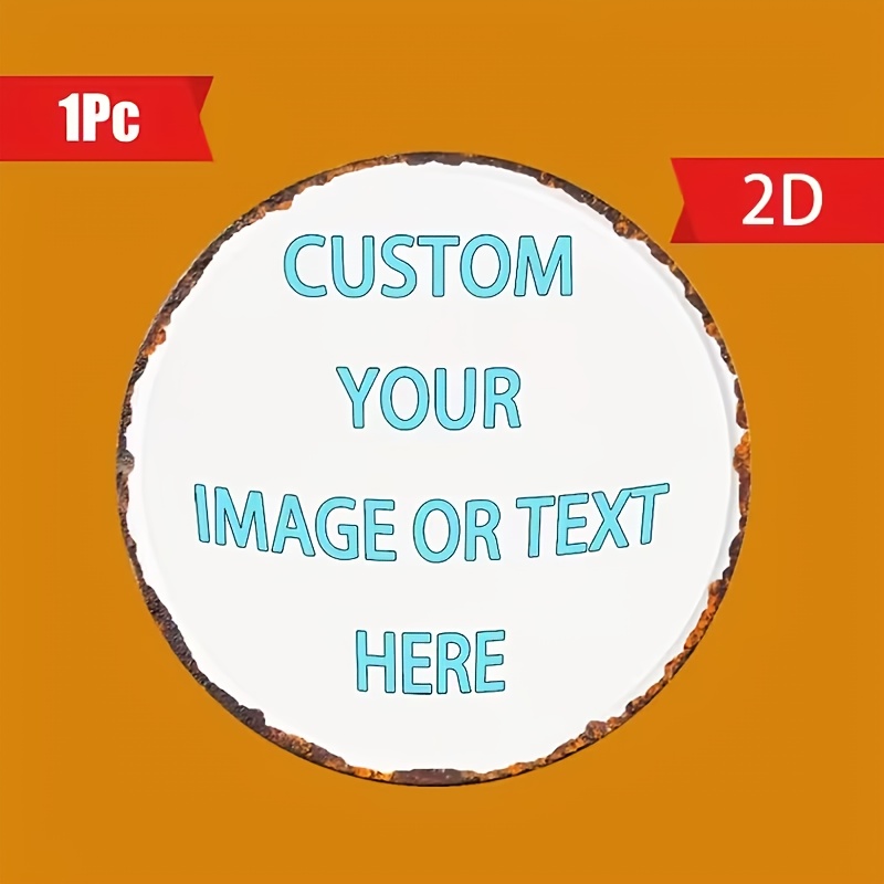 Custom Round Metal Tin Sign, P - Brass Weight Plate review and price