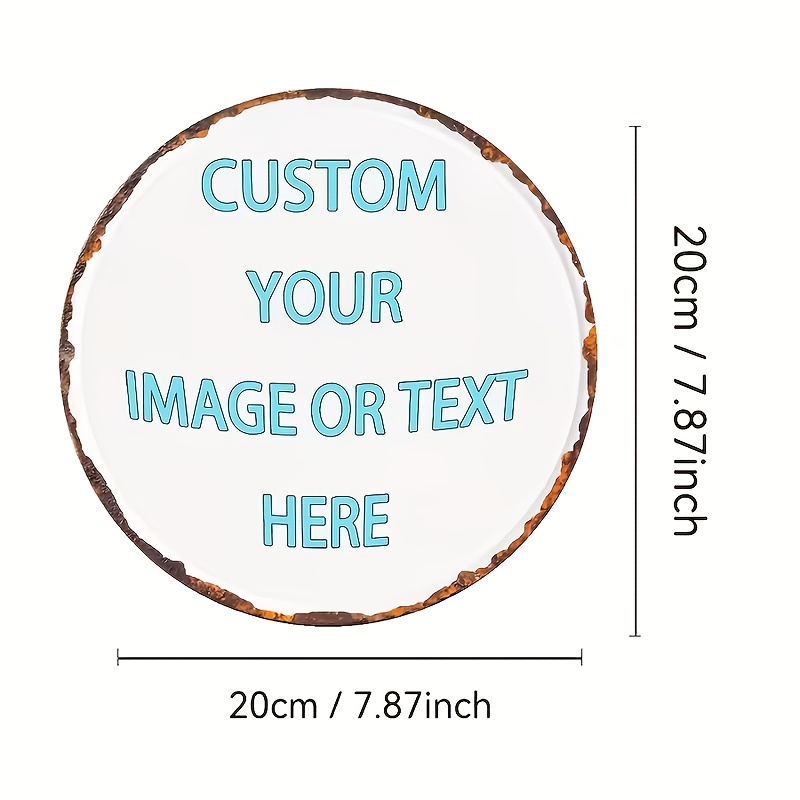 Custom Round Metal Tin Sign, P - Brass Weight Plate review and price